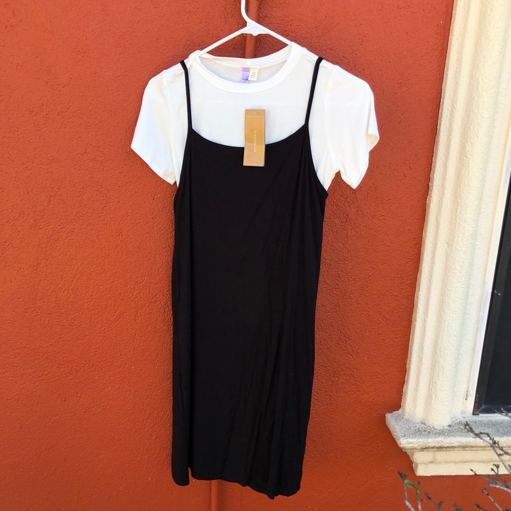 NWT: Francesca's Black/White Shift Dress